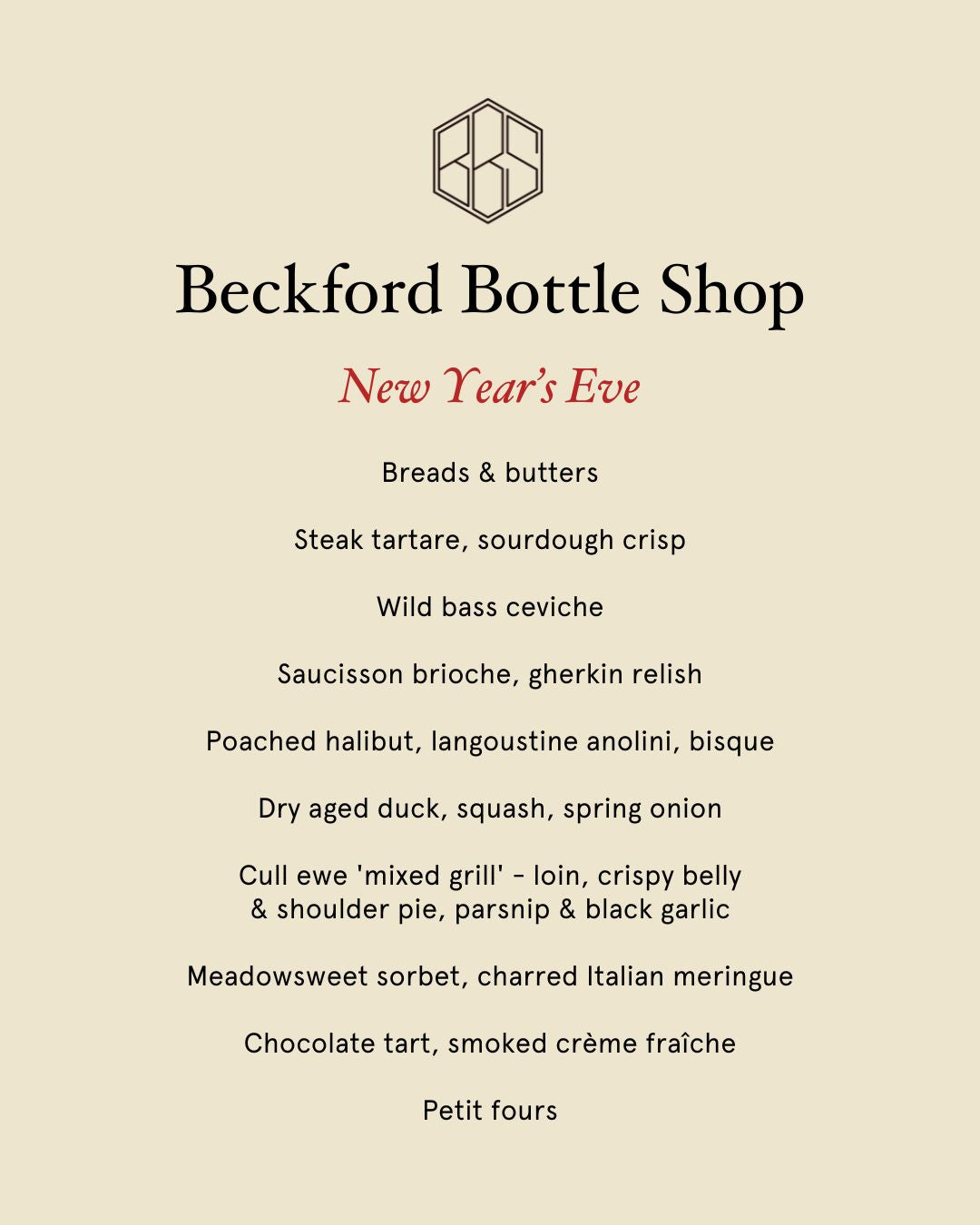 New Year's Eve 2025 Dinner